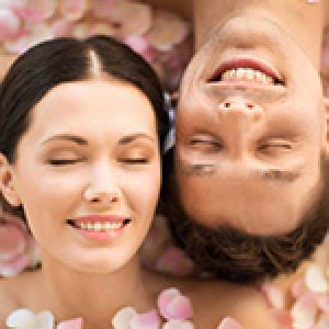 couple in spa